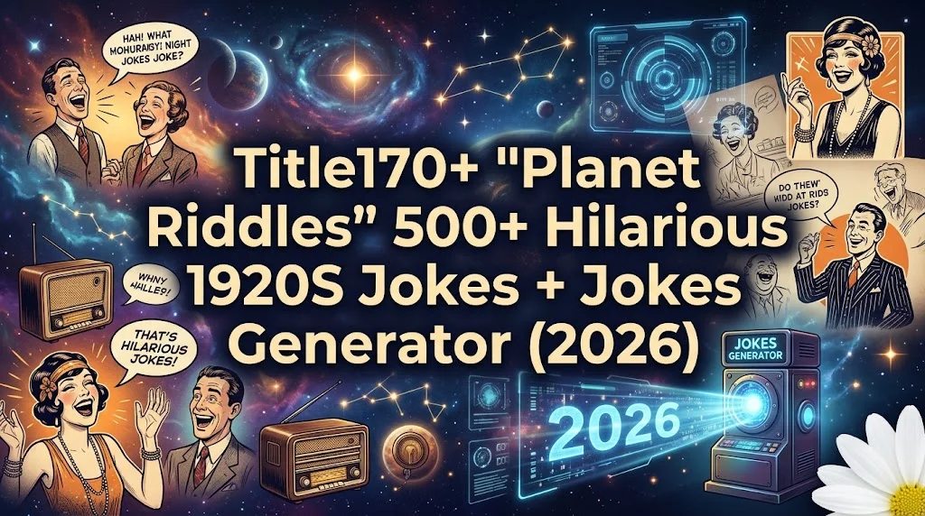 Hilarious 1920S Jokes + Jokes Generator