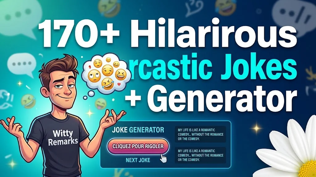 Hilarious Sarcastic Jokes + Generator